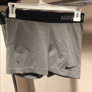 Grey Nike Pro Shorts